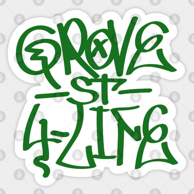 Grove Street Graffiti Sticker by Attitude Shop